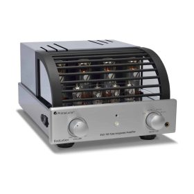 172b+ +PrimaLuna+EVO+100+Tube+Integrated+Amplifier+ +silver+ +slanted+ +white+background
