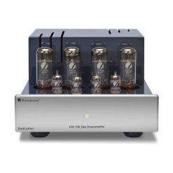 132b+ +PrimaLuna+EVO+100+Tube+Poweramplifier+ +silver+ +front+ +without+cage+ +white+background