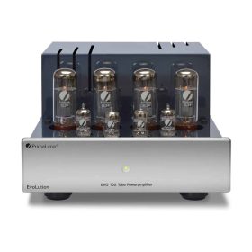 132b+ +PrimaLuna+EVO+100+Tube+Poweramplifier+ +silver+ +front+ +without+cage+ +white+background